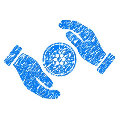 Cardano sikke bakım el simgesi Grunge filigran