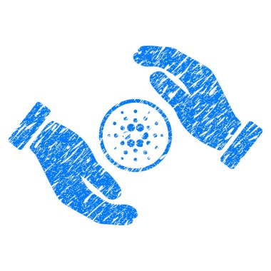 Cardano bakım el simgesi Grunge filigran
