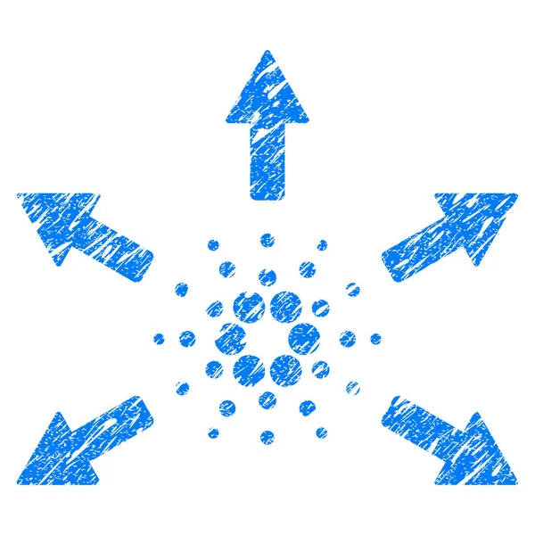 Cardano besteden pijlen pictogram Grunge watermerk — Stockvector