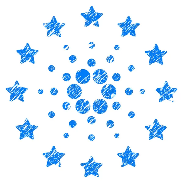 Star Cardano Icône Grunge filigrane — Image vectorielle