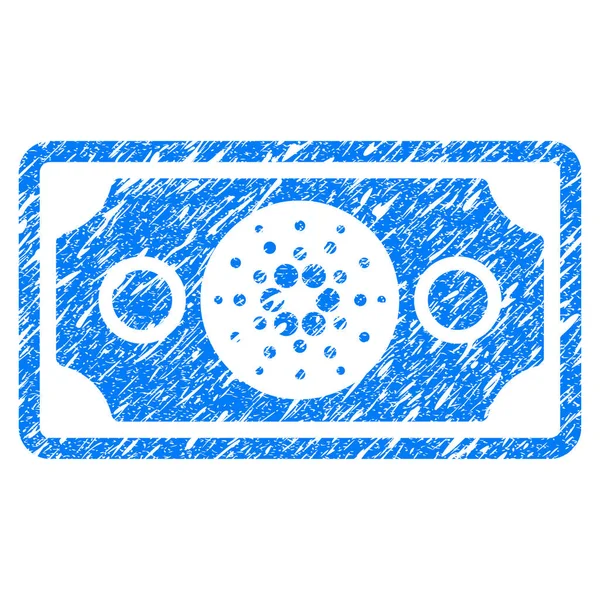 Billete de Cardano Icono Grunge Marca de agua — Vector de stock