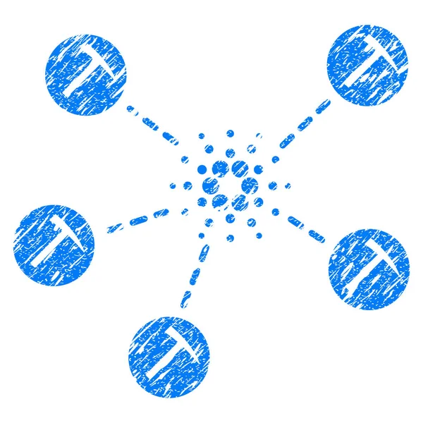 Cardano górnictwo sieci ikona ilustracja znak wodny — Wektor stockowy