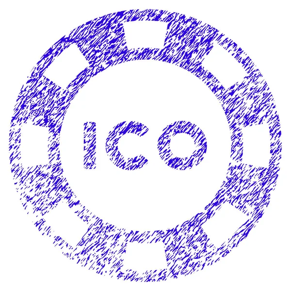 ICO διακριτικό εικονίδιο Grunge υδατογράφημα — Διανυσματικό Αρχείο