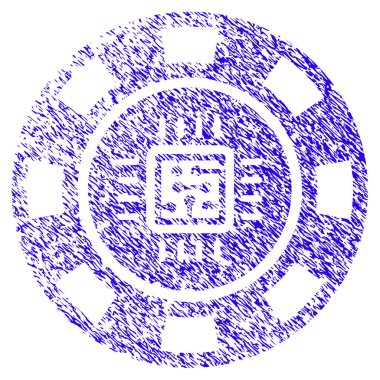 İşlemci Casino çip simgesi Grunge filigran