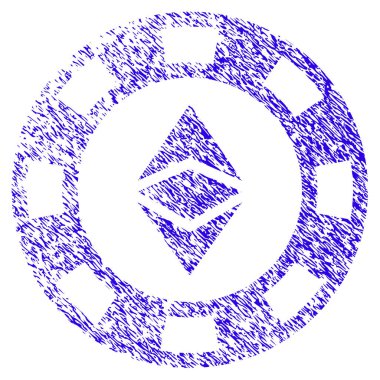 Ethereum Casino çip simgesi Grunge filigran