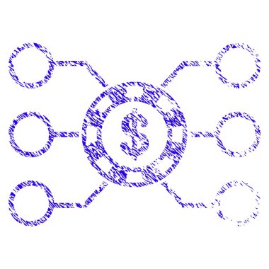 Casino çip devre simgesi Grunge filigran