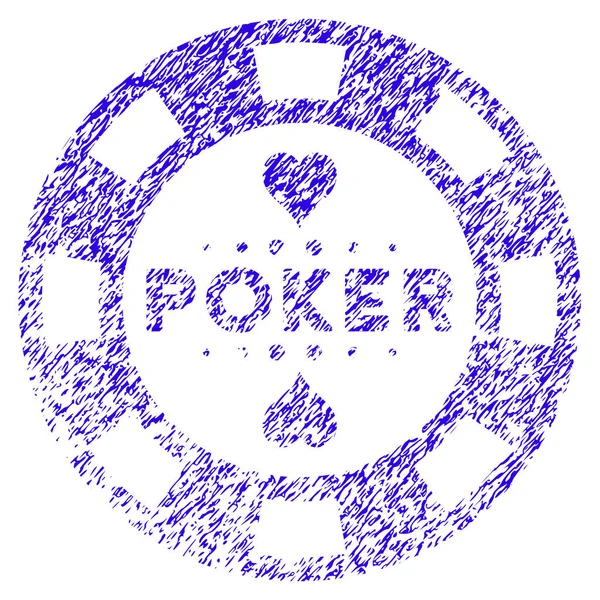 Poker Casino çip simgesi Grunge filigran — Stok Vektör