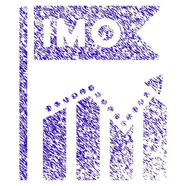IMO grafik eğilim simgesi Grunge filigran — Stok Vektör