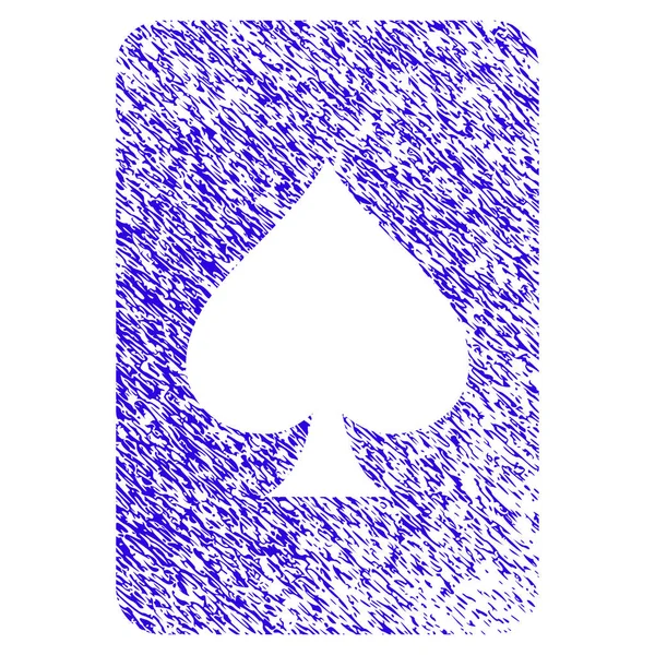 Spades Gambling Card Icon Grunge Watermark — Stock Vector