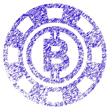 Bitcoin Casino çip simgesi Grunge filigran