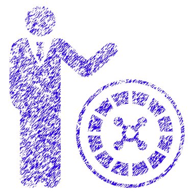 Rulet krupiye simgesi Grunge filigran