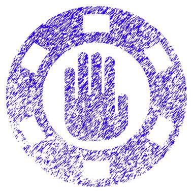 Chip simgesi Grunge filigran kumar durdurmak