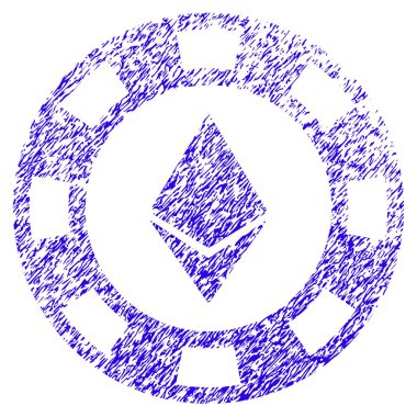 Ethereum Casino çip simgesi Grunge filigran