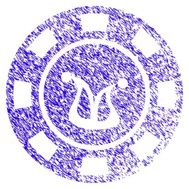 Joker Casino çip simgesi Grunge filigran