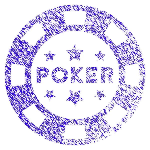 Poker Casino Chip Icon Grunge Marca de agua — Vector de stock