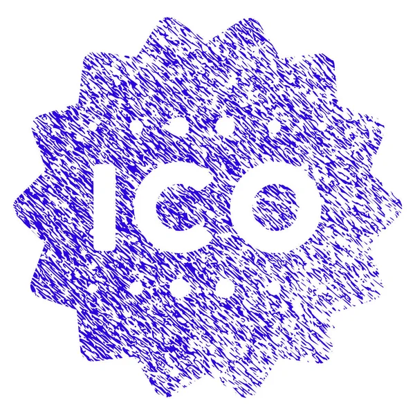 ICO Token Icône Grunge filigrane — Image vectorielle