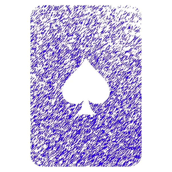 Peaks Playing Card Icon Grunge Watermark — Stock Vector