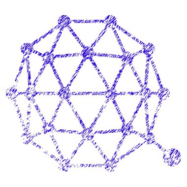 Qtum para birimi simgesi Grunge filigran