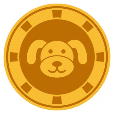 Köpek yavrusu Casino çip düz simgesi