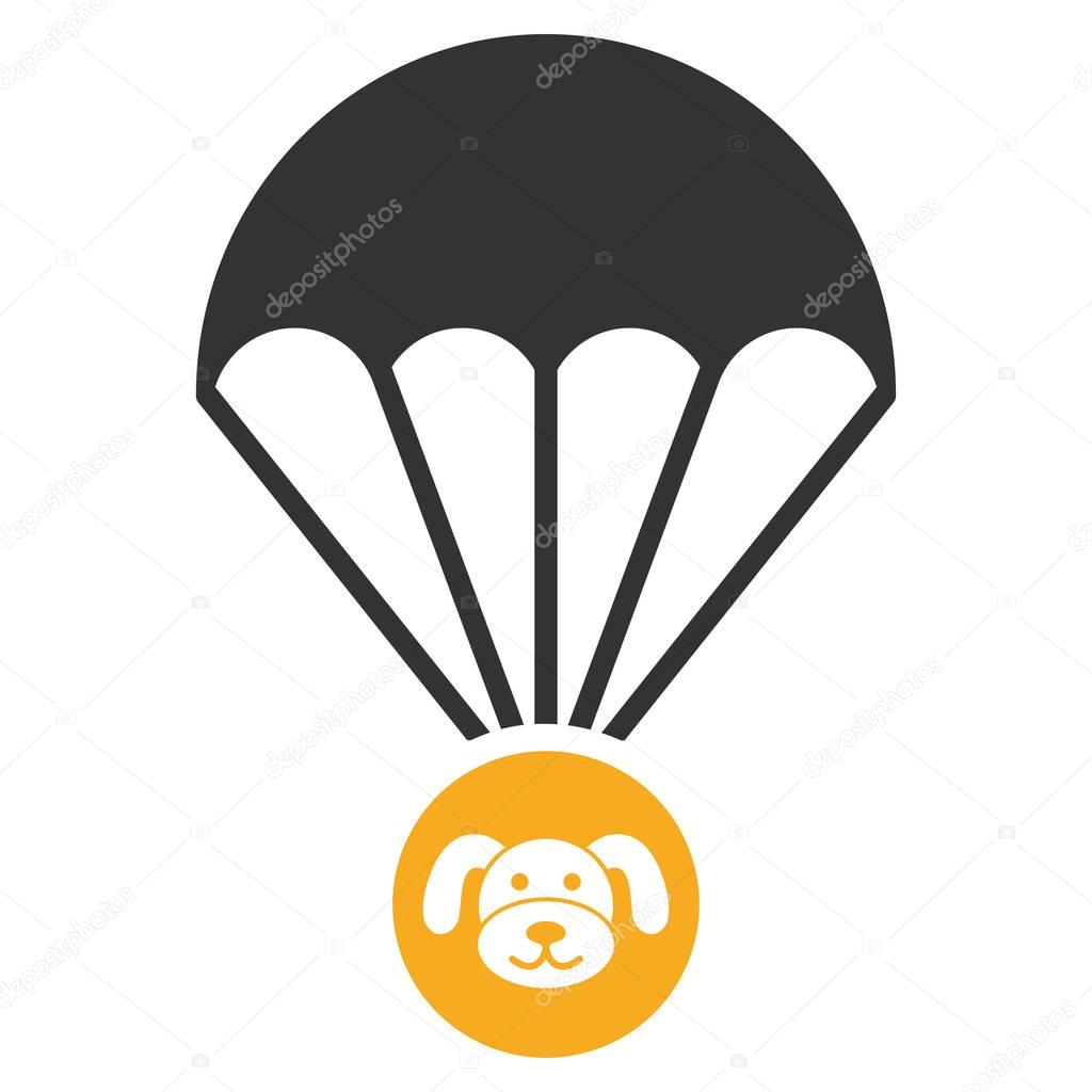 Puppycoin Parachute Flat Icon