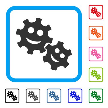 Mutlu vites simgesi çerçeveli