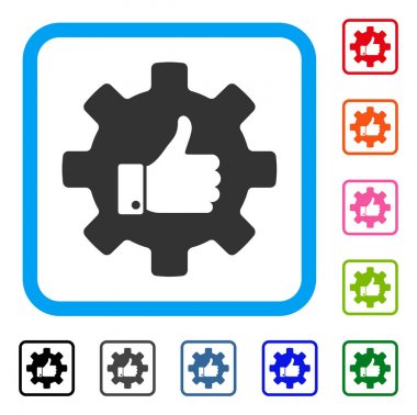 Çerçeveli simgesi yukarı dişli