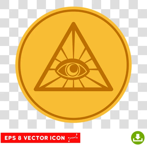 Pyramid Eye Vector EPS Icon — Stock Vector