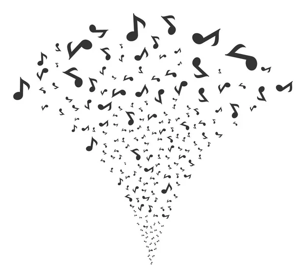 Note musicale Fountain Stream — Image vectorielle
