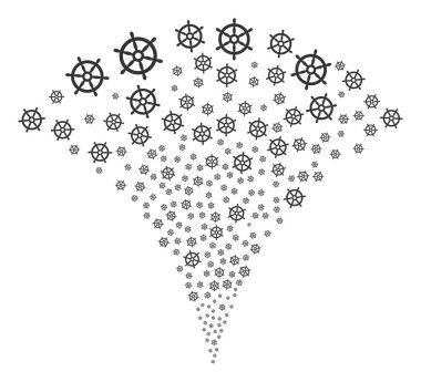 Tekne direksiyon tekerlek çeşme dere