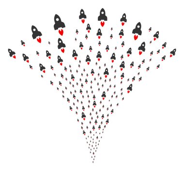 Alan roket çeşme akışı