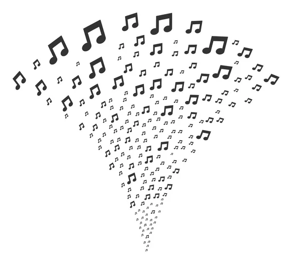 Notes de musique Fountain Stream — Image vectorielle