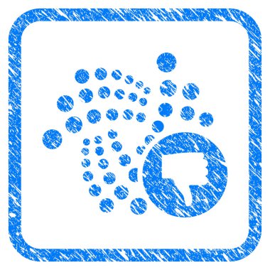 Iota başparmak aşağı çerçeveli damgası