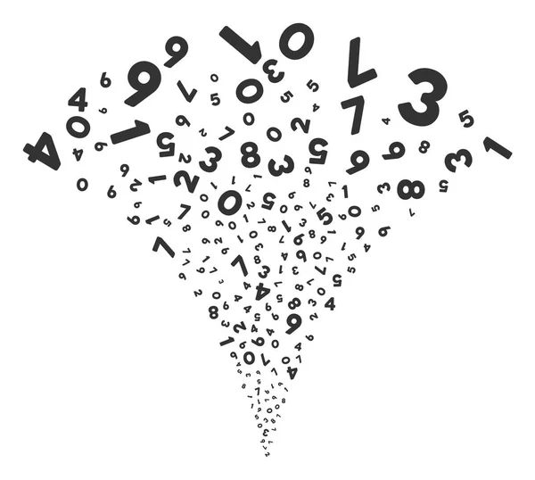 Siffror fontän Stream — Stock vektor