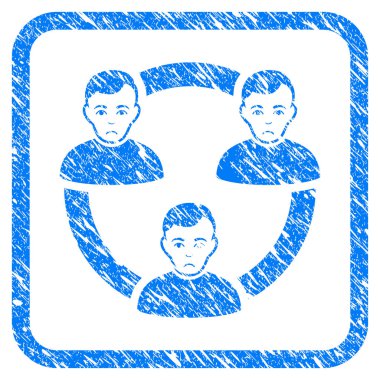 Bağlı sosyal üyeler damga çerçeveli