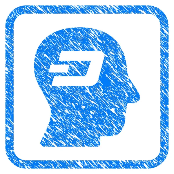 Dash gondolkodás keretes bélyegző — Stock Vector