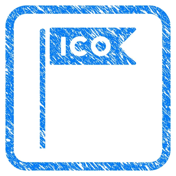 Ico Flagge gerahmte Briefmarke — Stockvektor