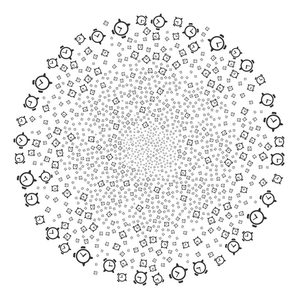 Väckarklocka fyrverkerier sfär — Stock vektor