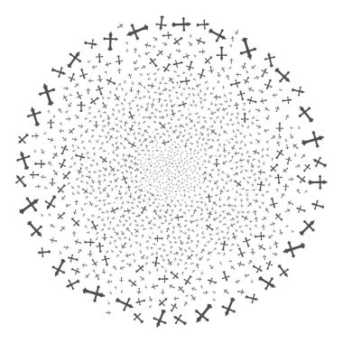 Christian Cross havai fişek Küre