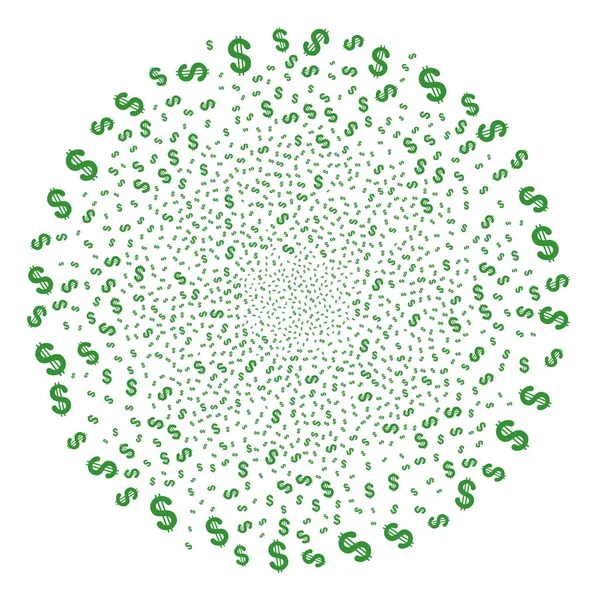 Dollar Sphère feux d'artifice — Image vectorielle