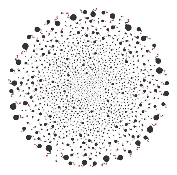 Esfera de fuegos artificiales de bomba — Archivo Imágenes Vectoriales