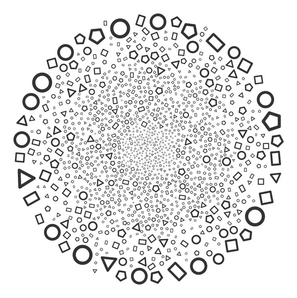 Geometrische Formen Feuerwerkskugel — Stockvektor