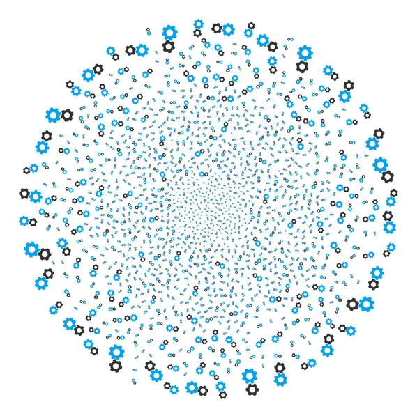 齿轮烟花球 — 图库矢量图片