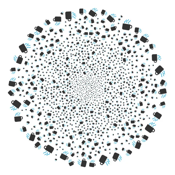 Kaffeetassen-Feuerwerk — Stockvektor