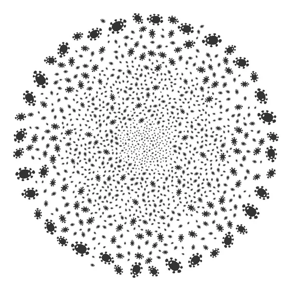 Esfera de fuegos artificiales de bacterias — Archivo Imágenes Vectoriales