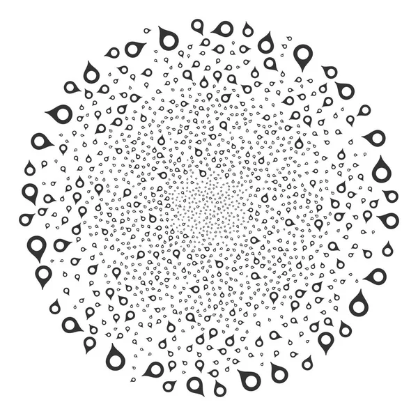 Mapy Marker fajerwerki kula — Wektor stockowy