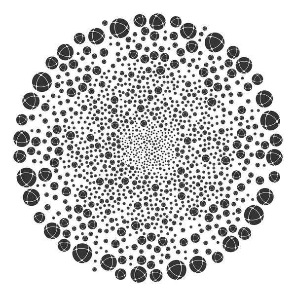 Esfera de fuegos artificiales de Internet — Vector de stock