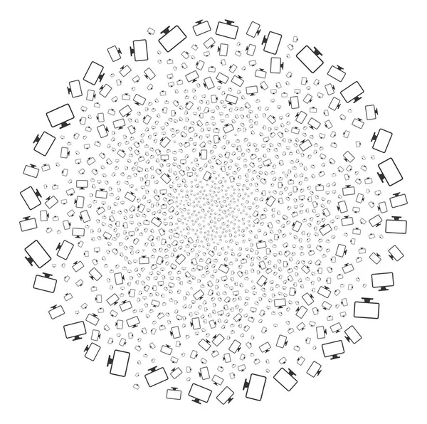 Monitorear la esfera de fuegos artificiales — Archivo Imágenes Vectoriales