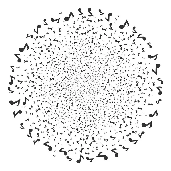 Музична нотатка феєрверк сфери — стоковий вектор