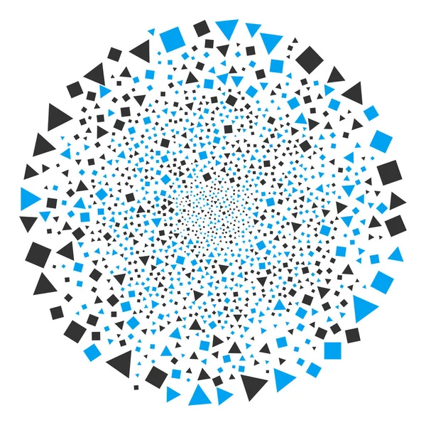 Háromszög és a négyzet tűzijáték gömb — Stock Vector