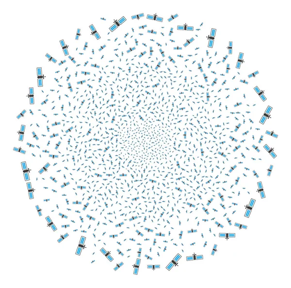 Esfera de fogos de artifício por satélite — Vetor de Stock